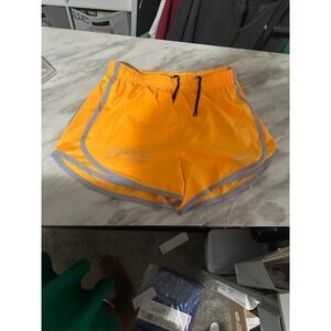 Nike Dri-FIT Running Shorts Womens Small Orange Gray Athletic Gym